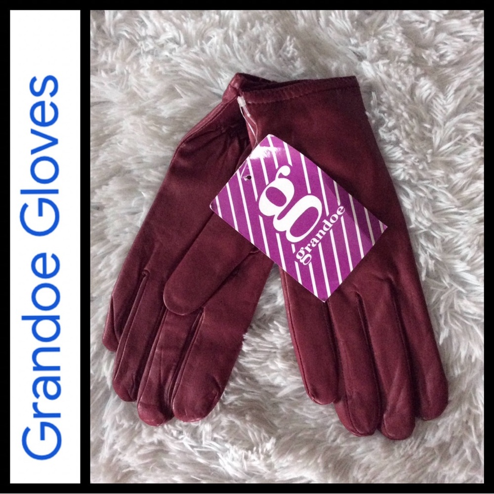 NWT Vintage Grandoe Piel Leather Gloves